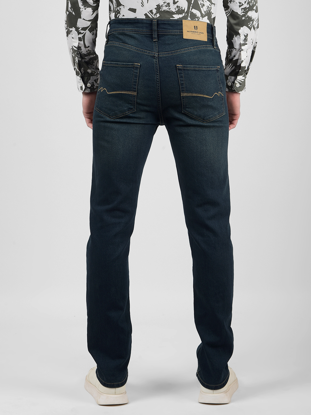 Numero Uno Men Solid Dark Blue Jeans
